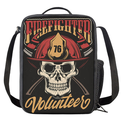 Volunteer Firefighter Print Crossbody Lunch Bag