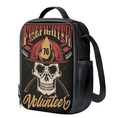 Volunteer Firefighter Print Crossbody Lunch Bag