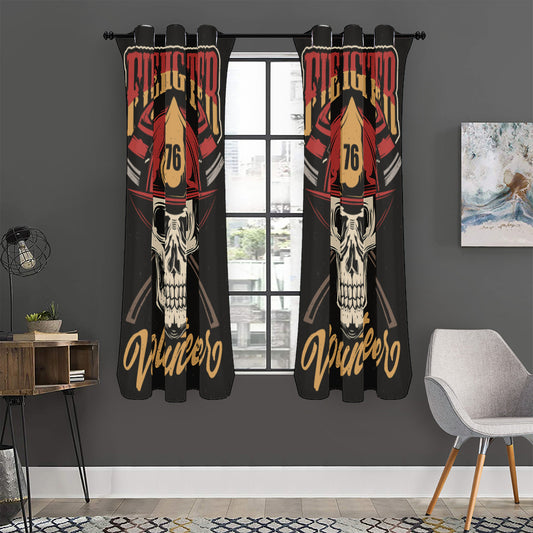 Volunteer Firefighter Print Curtain