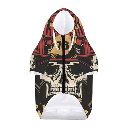 Volunteer Firefighter Print Dog Zip Up Hoodie