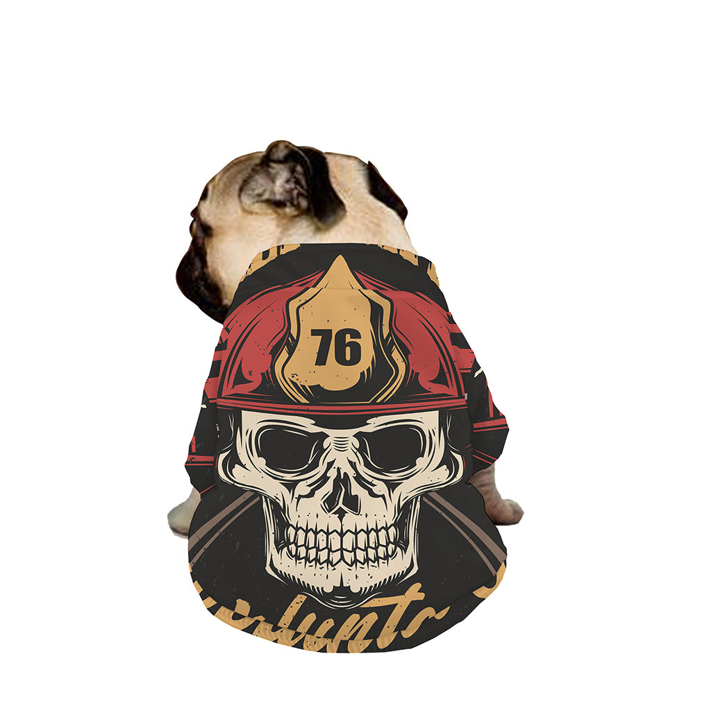Volunteer Firefighter Print Dog Zip Up Jacket