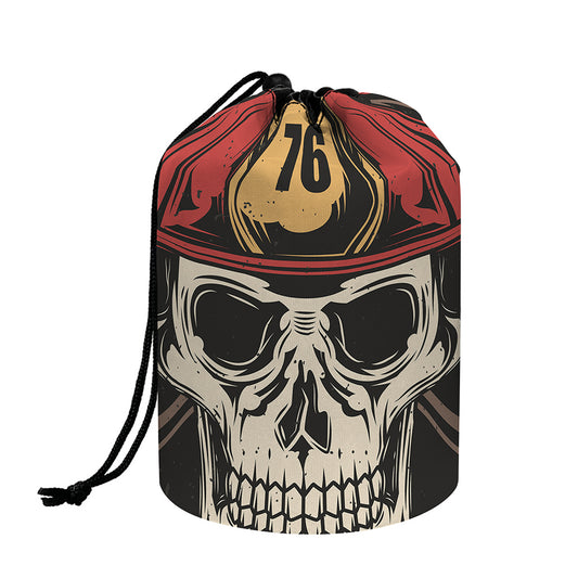 Volunteer Firefighter Print Drawstring Makeup Bag
