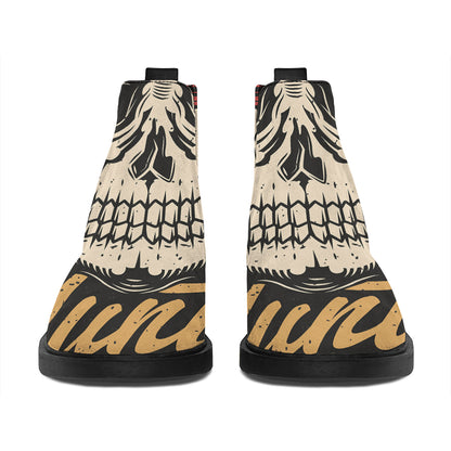 Volunteer Firefighter Print Flat Ankle Boots