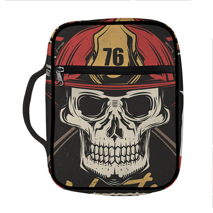 Volunteer Firefighter Print Front Pocket Bible Bag