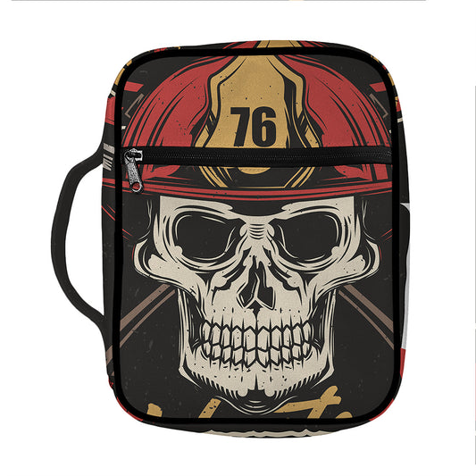 Volunteer Firefighter Print Front Pocket Bible Bag