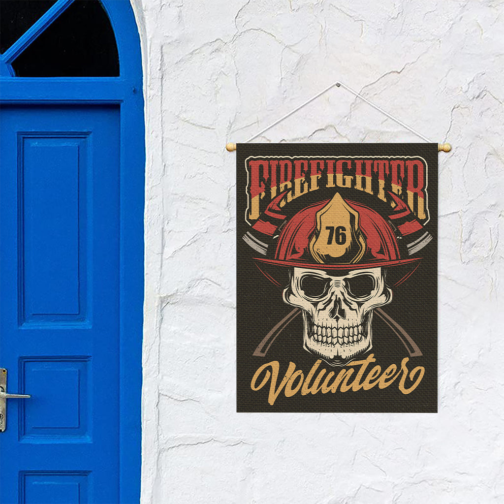 Volunteer Firefighter Print Garden Flag
