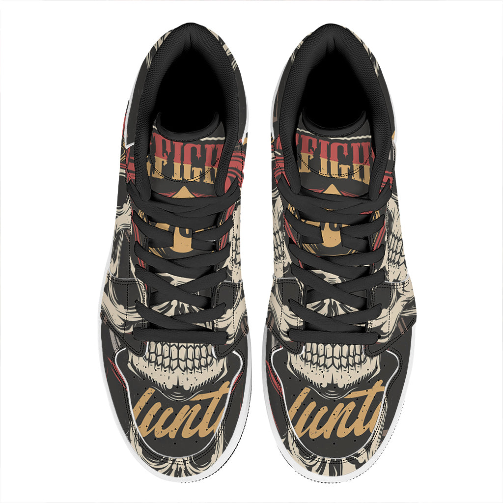 Volunteer Firefighter Print High Top Leather Sneakers