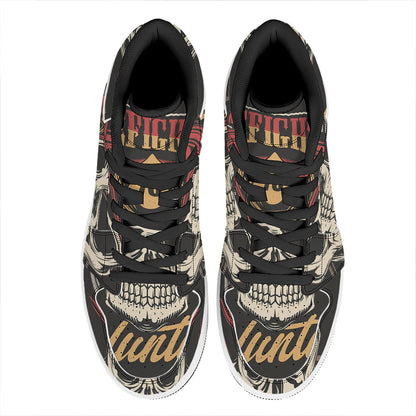 Volunteer Firefighter Print High Top Leather Sneakers