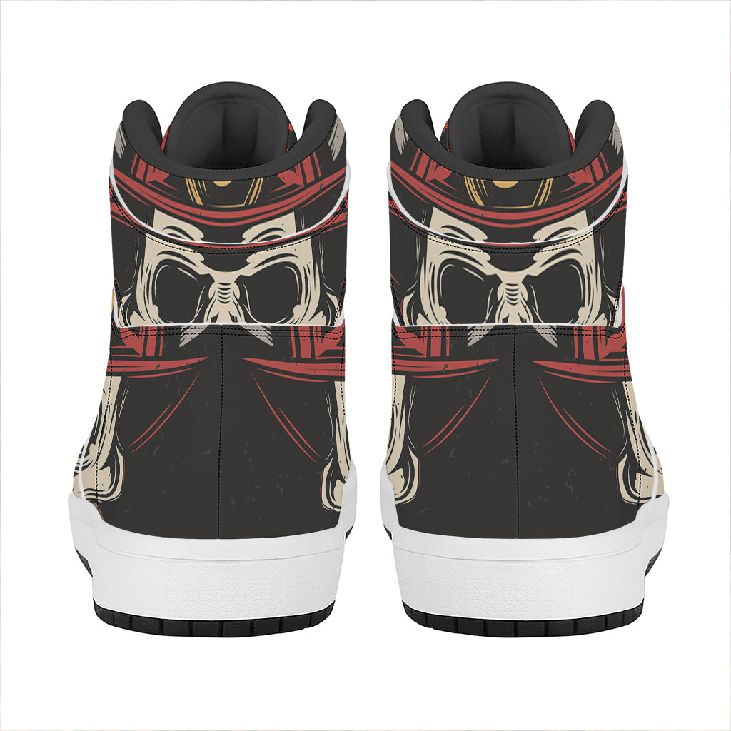 Volunteer Firefighter Print High Top Leather Sneakers
