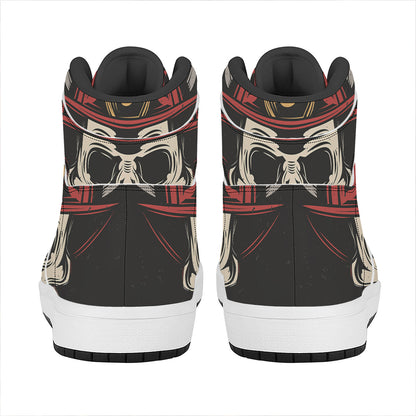Volunteer Firefighter Print High Top Leather Sneakers