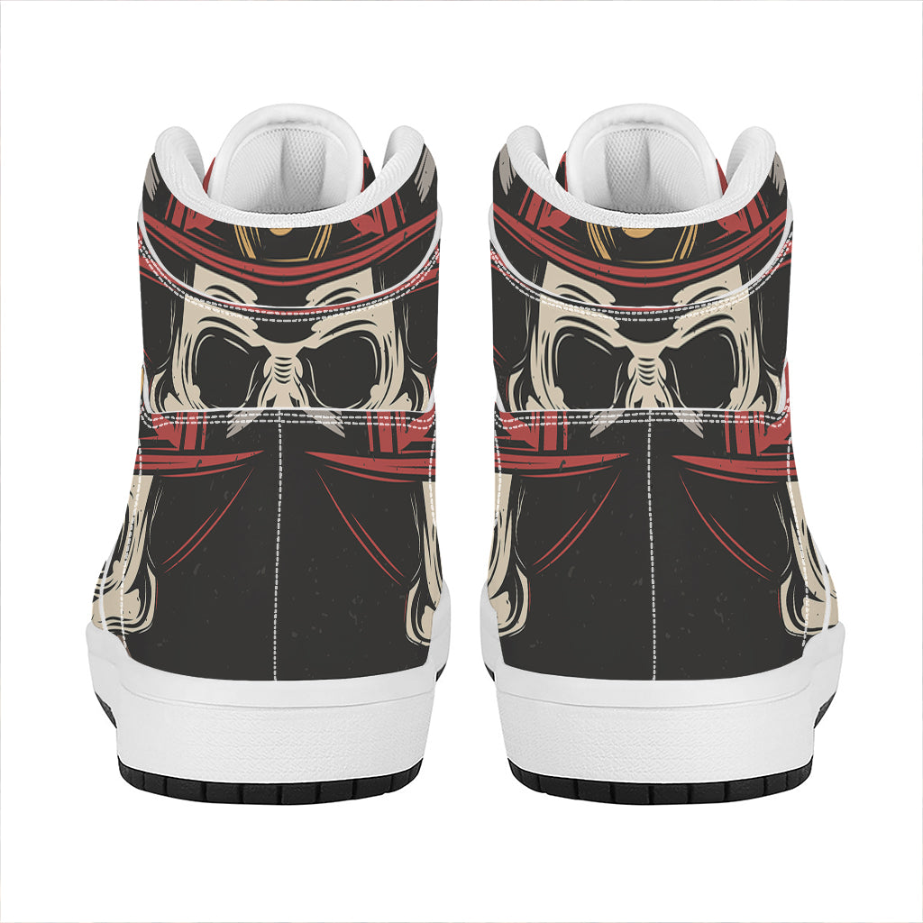 Volunteer Firefighter Print High Top Leather Sneakers