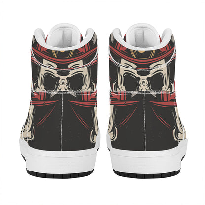 Volunteer Firefighter Print High Top Leather Sneakers