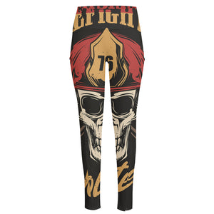 Volunteer Firefighter Print High-Waisted Pocket Leggings