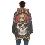 Volunteer Firefighter Print Hoodie Blanket