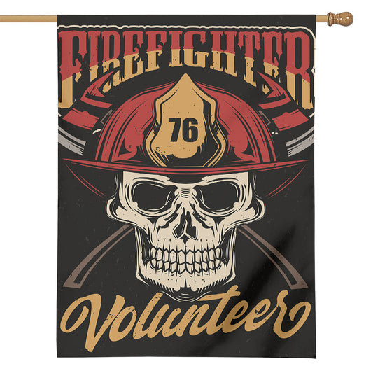 Volunteer Firefighter Print House Flag