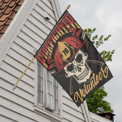 Volunteer Firefighter Print House Flag