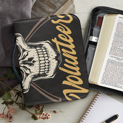 Volunteer Firefighter Print Leather Bible Cover