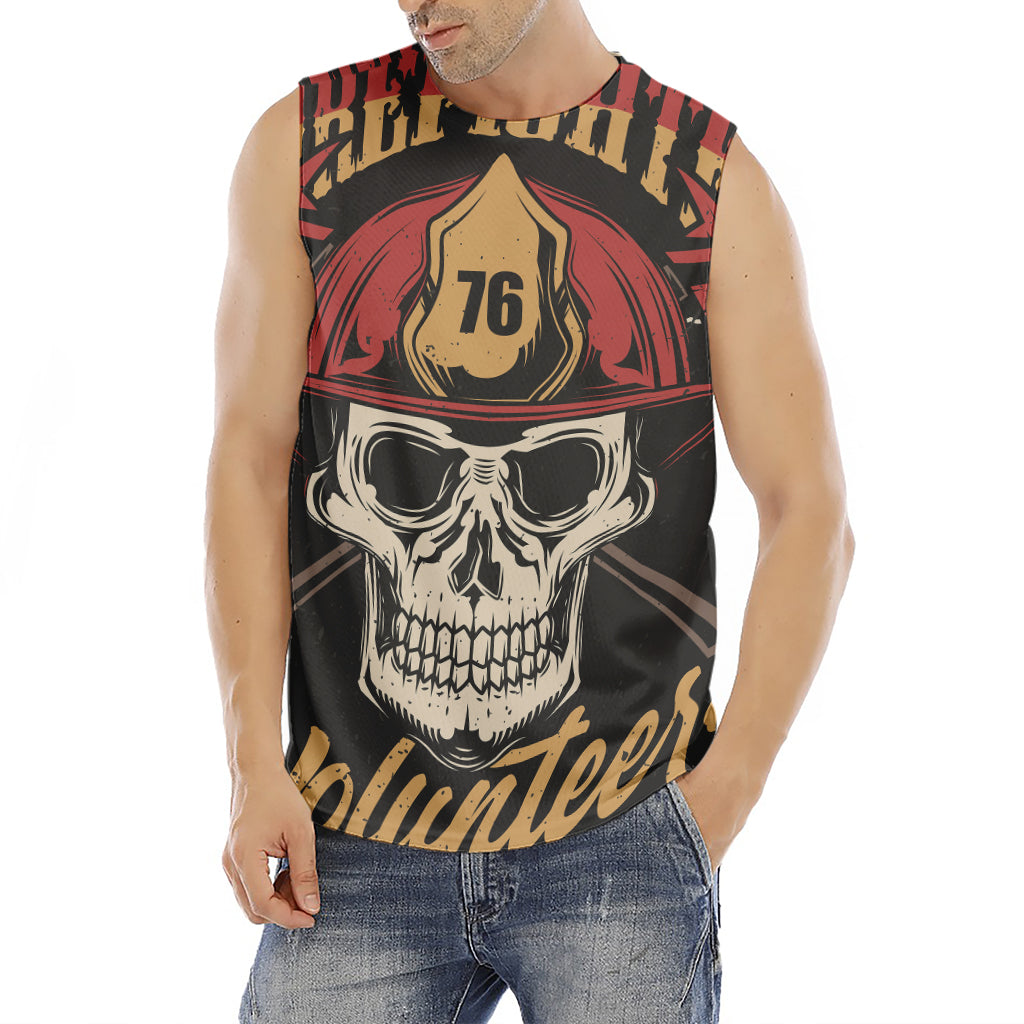 Volunteer Firefighter Print Men's Fitness Tank Top