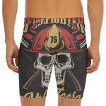 Volunteer Firefighter Print Men's Long Boxer Briefs