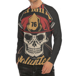 Volunteer Firefighter Print Men's Long Sleeve Rash Guard