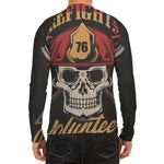 Volunteer Firefighter Print Men's Long Sleeve Rash Guard