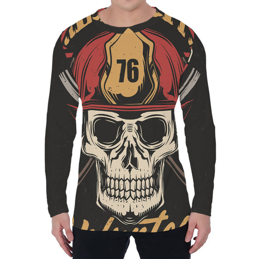 Volunteer Firefighter Print Men's Long Sleeve T-Shirt