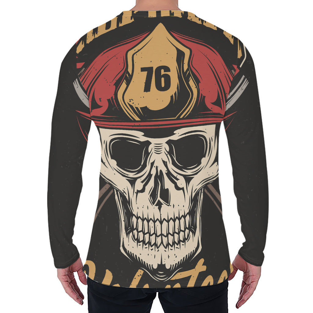 Volunteer Firefighter Print Men's Long Sleeve T-Shirt