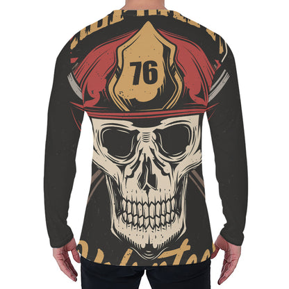 Volunteer Firefighter Print Men's Long Sleeve T-Shirt