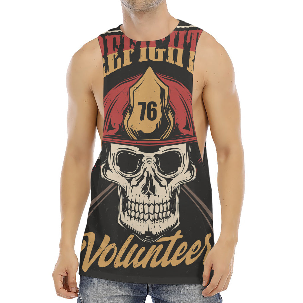 Volunteer Firefighter Print Men's Muscle Tank Top