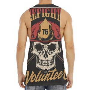 Volunteer Firefighter Print Men's Muscle Tank Top