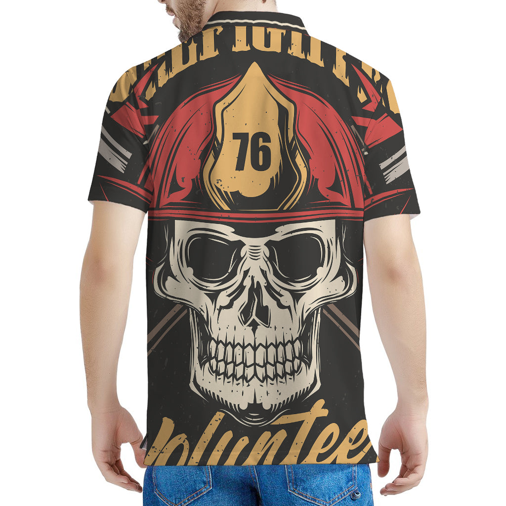 Volunteer Firefighter Print Men's Polo Shirt