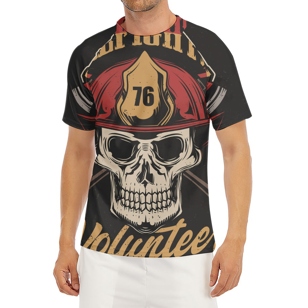 Volunteer Firefighter Print Men's Short Sleeve Rash Guard