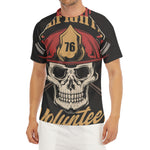 Volunteer Firefighter Print Men's Short Sleeve Rash Guard