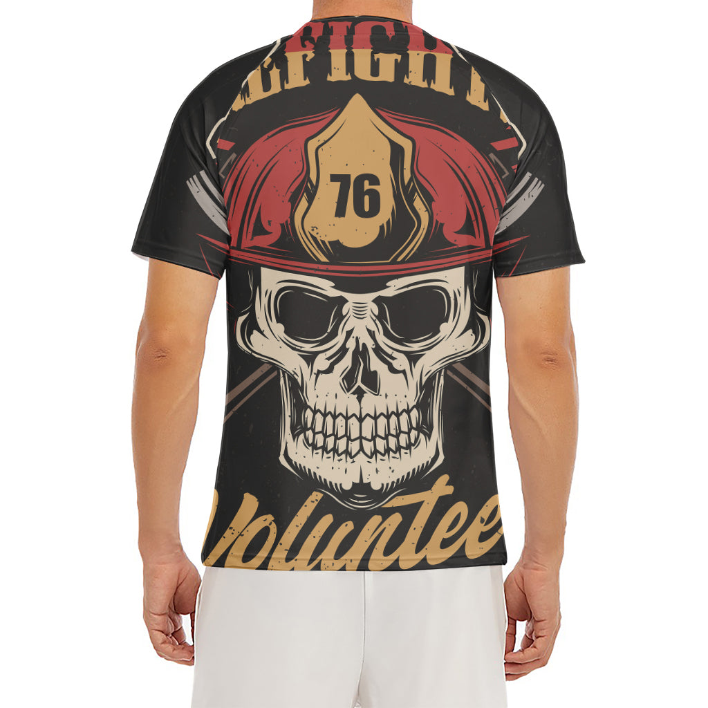 Volunteer Firefighter Print Men's Short Sleeve Rash Guard