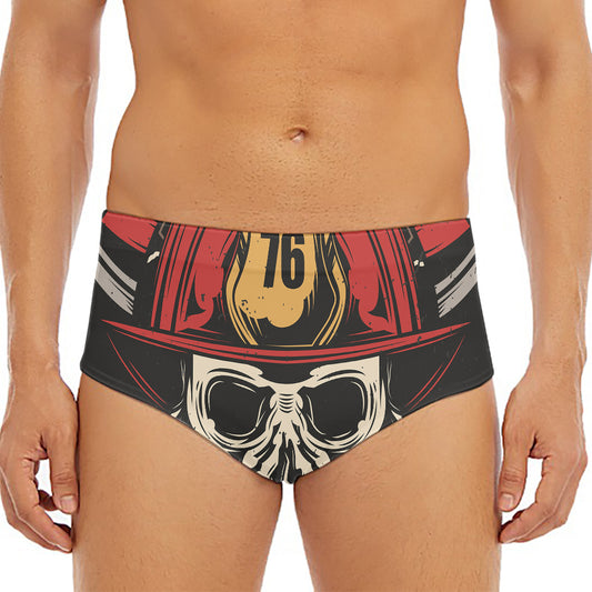 Volunteer Firefighter Print Men's Triangle Swim Briefs