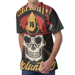 Volunteer Firefighter Print Men's Velvet T-Shirt