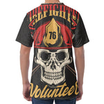 Volunteer Firefighter Print Men's Velvet T-Shirt