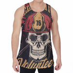 Volunteer Firefighter Print Men's Velvet Tank Top