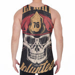 Volunteer Firefighter Print Men's Velvet Tank Top