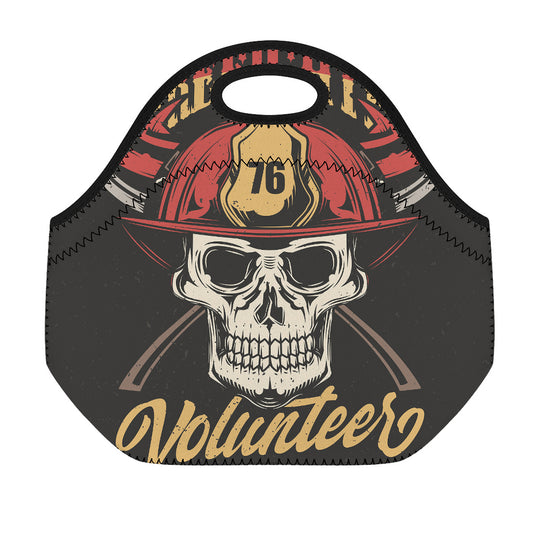 Volunteer Firefighter Print Neoprene Lunch Bag