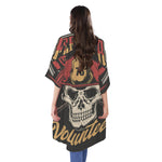 Volunteer Firefighter Print Open Front Beach Cover Up