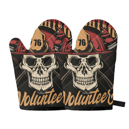 Volunteer Firefighter Print Oven Mitts