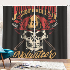 Volunteer Firefighter Print Pencil Pleat Curtains