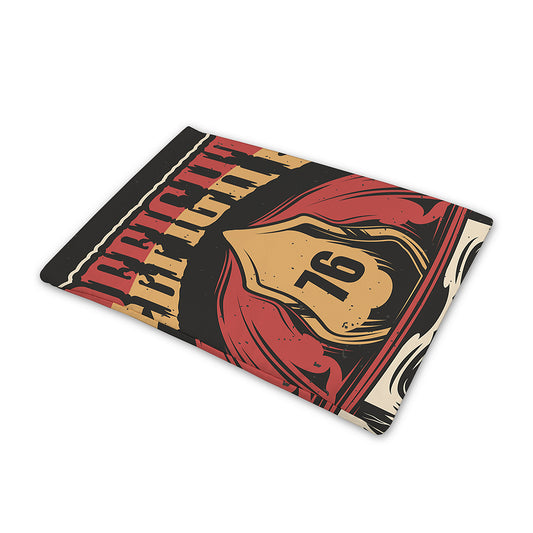 Volunteer Firefighter Print Pet Cooling Mat Cover