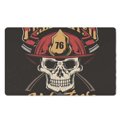 Volunteer Firefighter Print Polyester Doormat