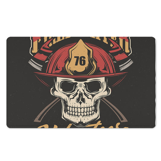 Volunteer Firefighter Print Polyester Doormat
