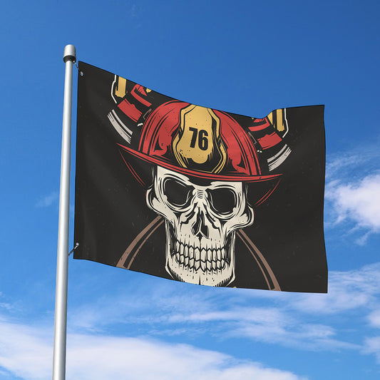 Volunteer Firefighter Print Polyester Flag