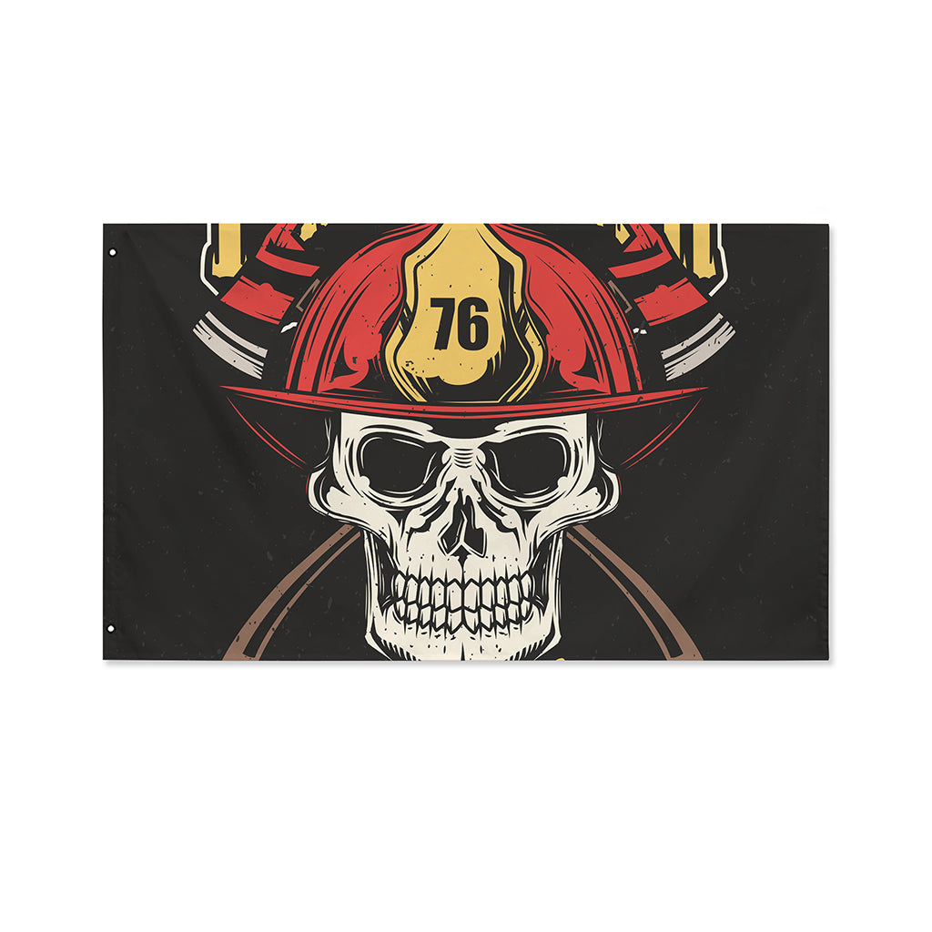 Volunteer Firefighter Print Polyester Flag