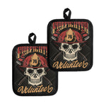Volunteer Firefighter Print Pot Holders