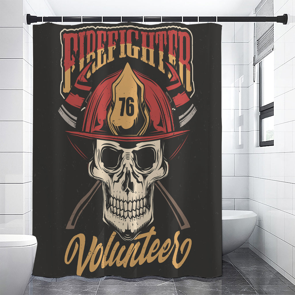 Volunteer Firefighter Print Premium Shower Curtain